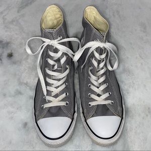 CONVERSE SIZE 9 GRAY HIGH TOPS